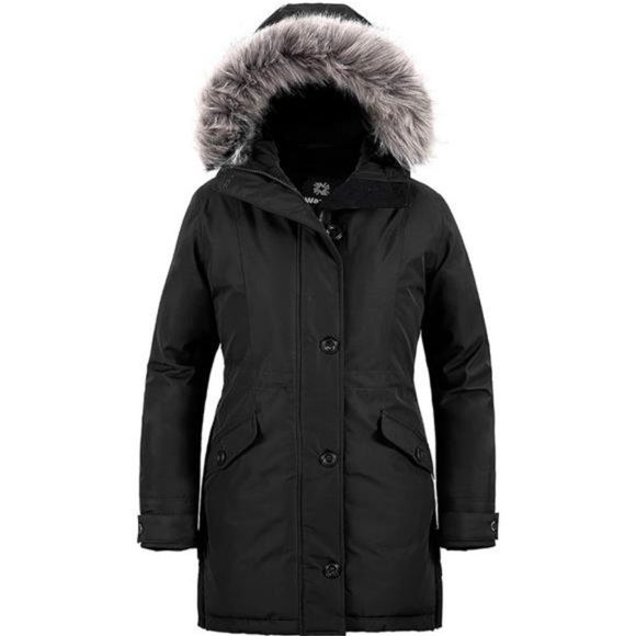 Women's Hooded Winter Coat Waterproof Warm Long Puffer Jacket Parka